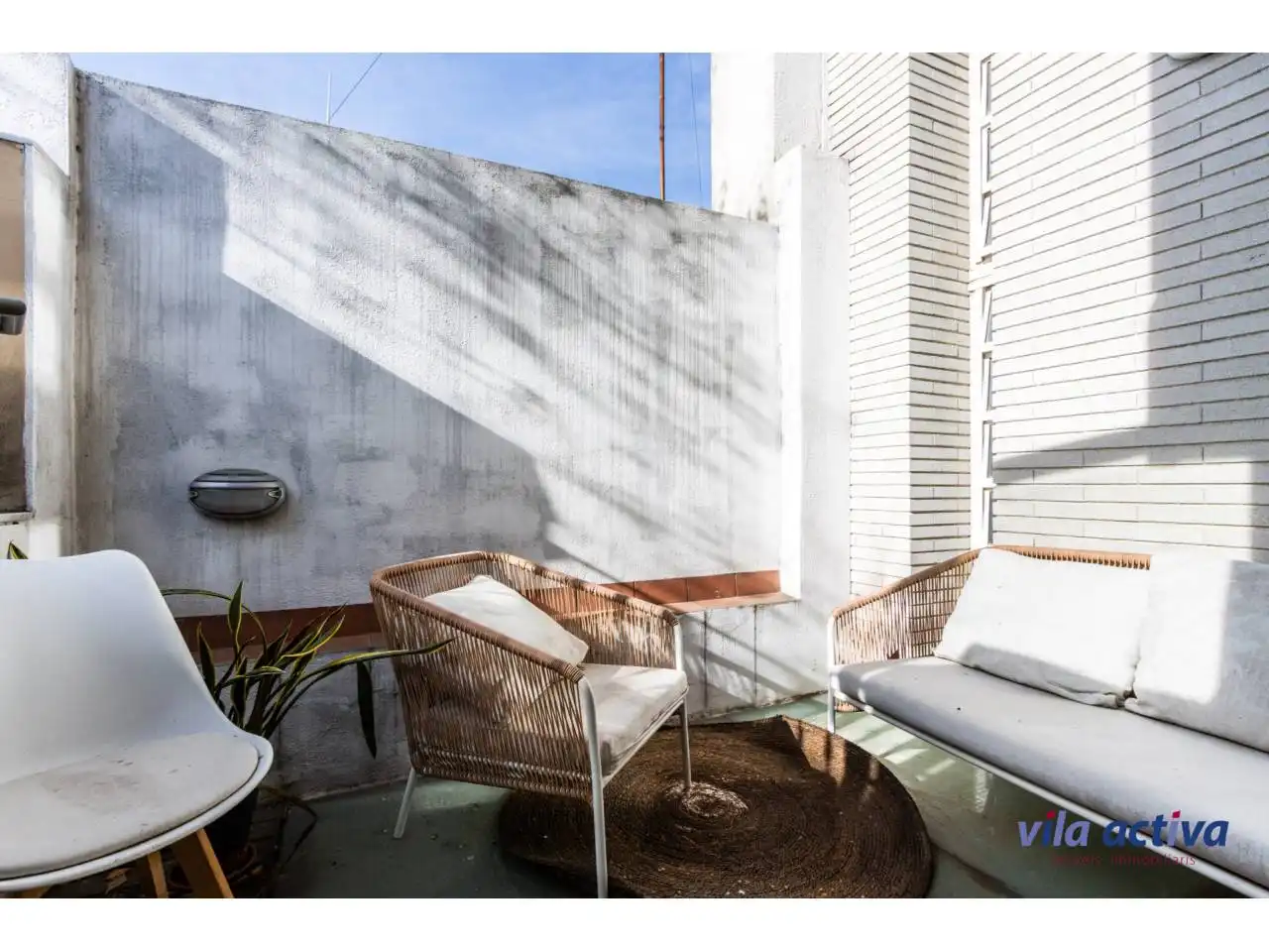 Terrace of Flat for sale in Sabadell  with Air Conditioner, Heating and Parquet flooring