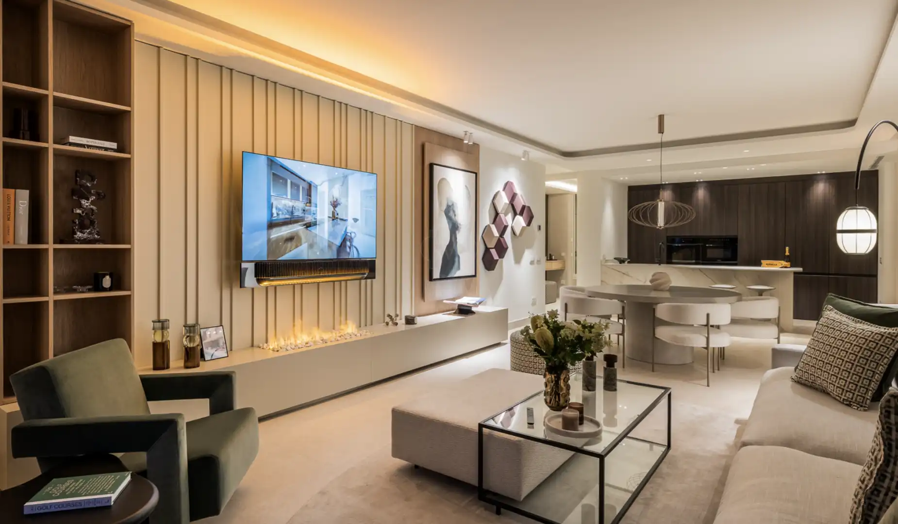 Sala de estar de Ático en venta en Estepona con Terraza, Piscina y Amueblado