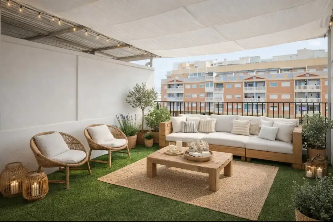 Terrasse von Maisonette zum Verkauf in Roquetas de Mar mit Terrasse