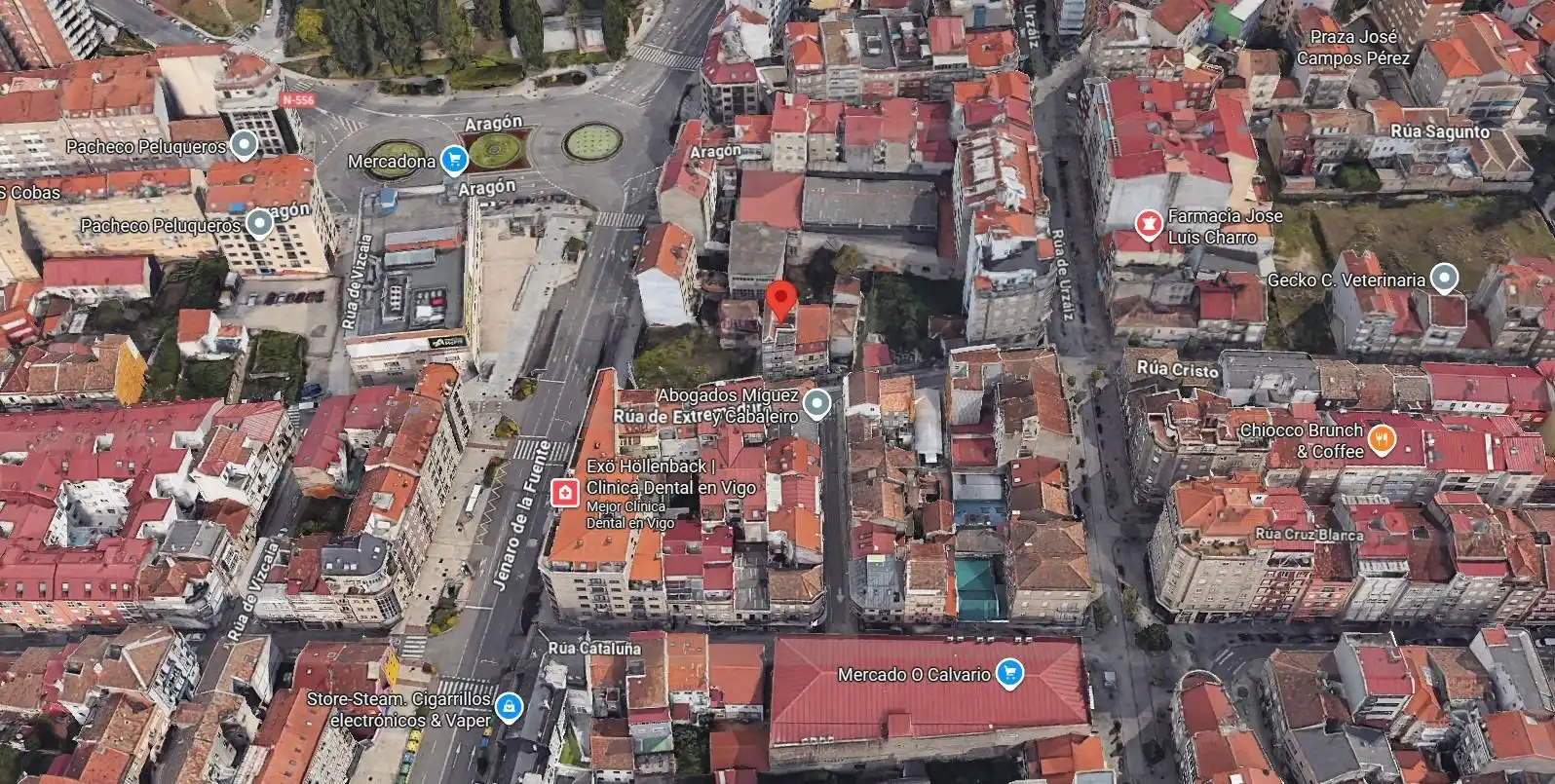 Vista exterior de Edificio en venta en Vigo 