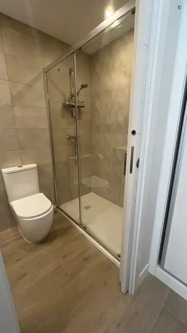 Bany de Apartament de lloguer en Madrid amb Aire condicionat, Calefacció i Moblat