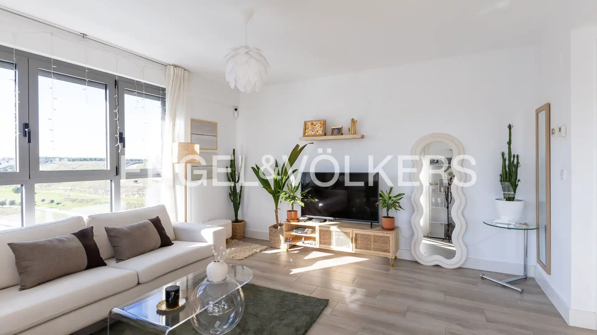 Wohnzimmer von Wohnung zum Verkauf in  Madrid Capital mit Klimaanlage, Heizung und Privatgarten