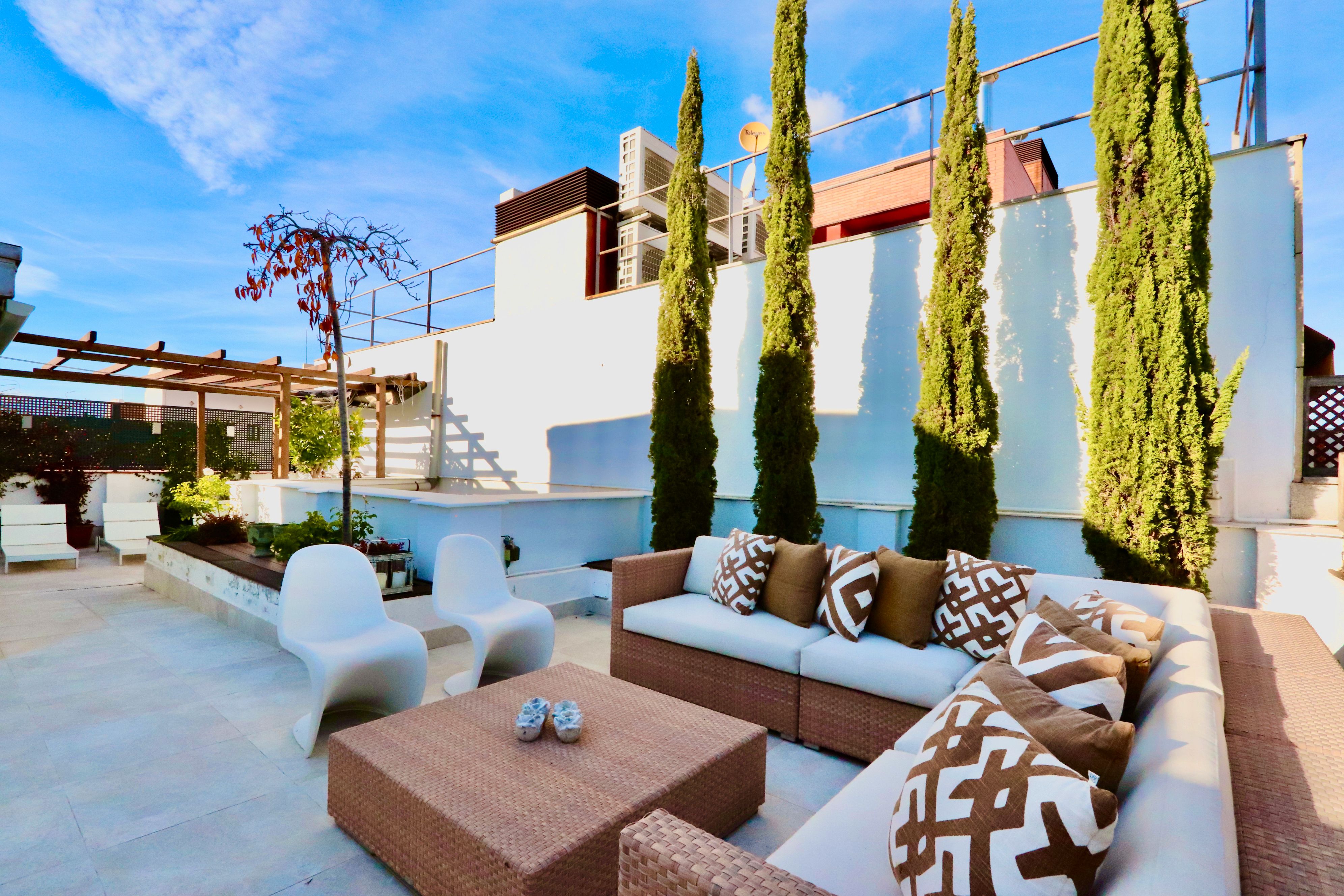 Terrace of Attic for sale in  Madrid Capital  with Air Conditioner, Heating and Parquet flooring
