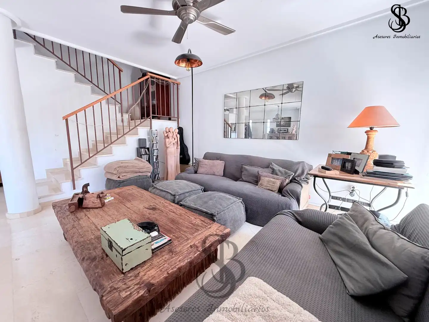 Sala de estar de Casa adosada en venta en Mutxamel con Aire acondicionado, Calefacción y Jardín privado