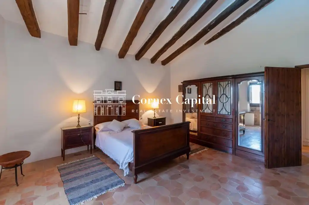 Habitación de Finca rústica de alquiler en Rupià con Aire acondicionado, Calefacción y Jardín privado