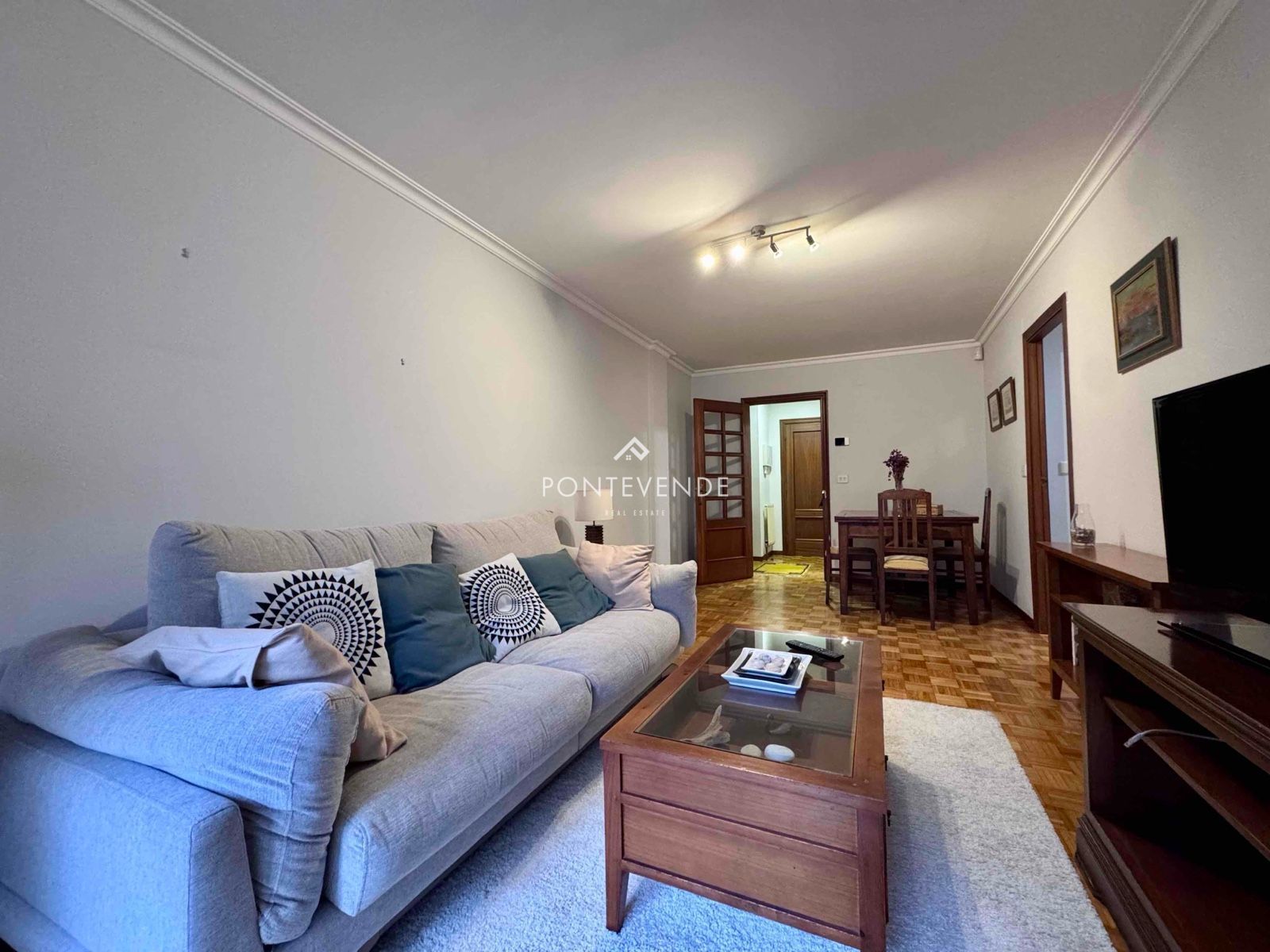 Living room of Flat to rent in Pontevedra Capital   with Terrace and Furnished