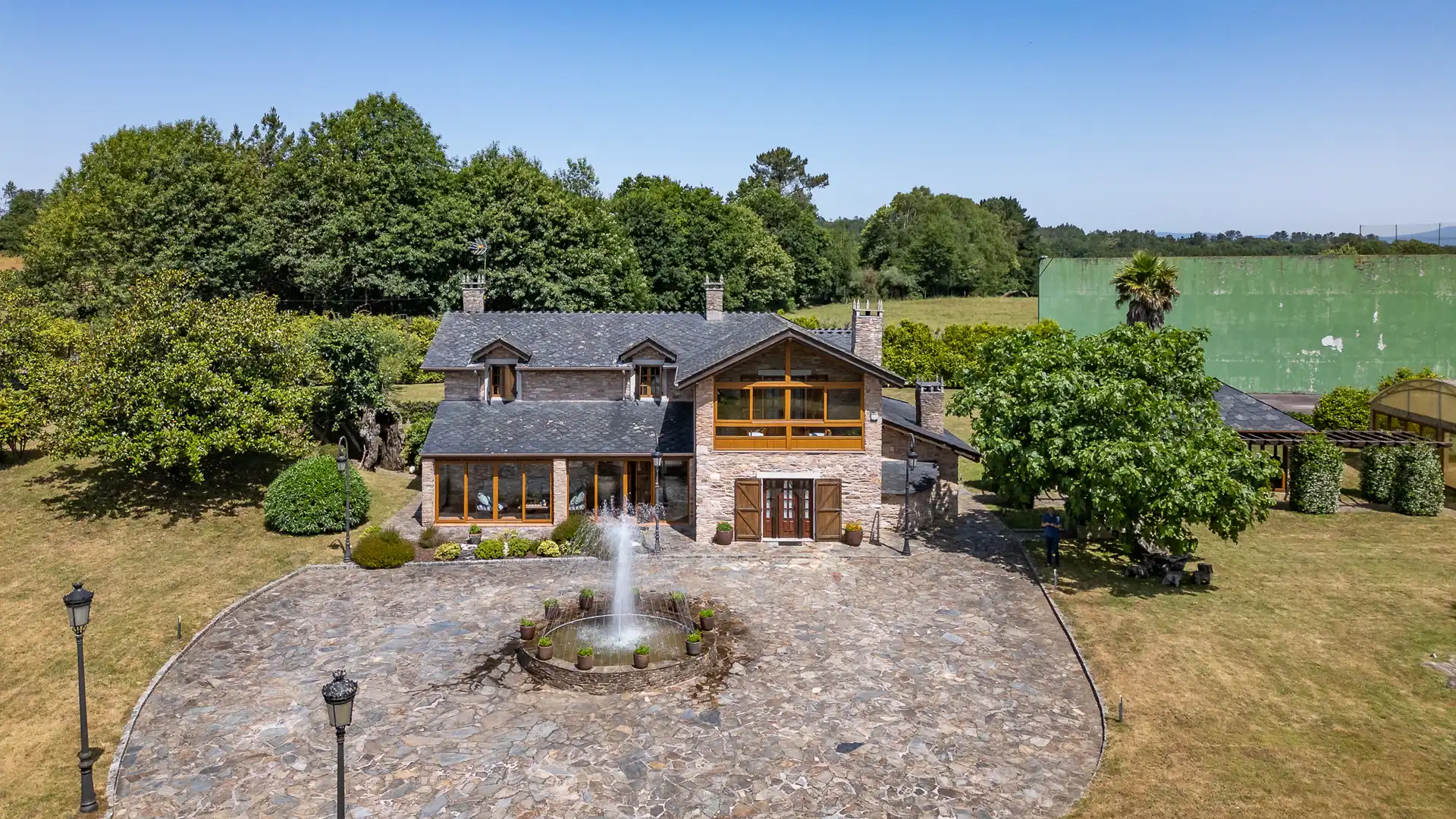 Vista exterior de Finca rústica en venta en Cospeito con Piscina
