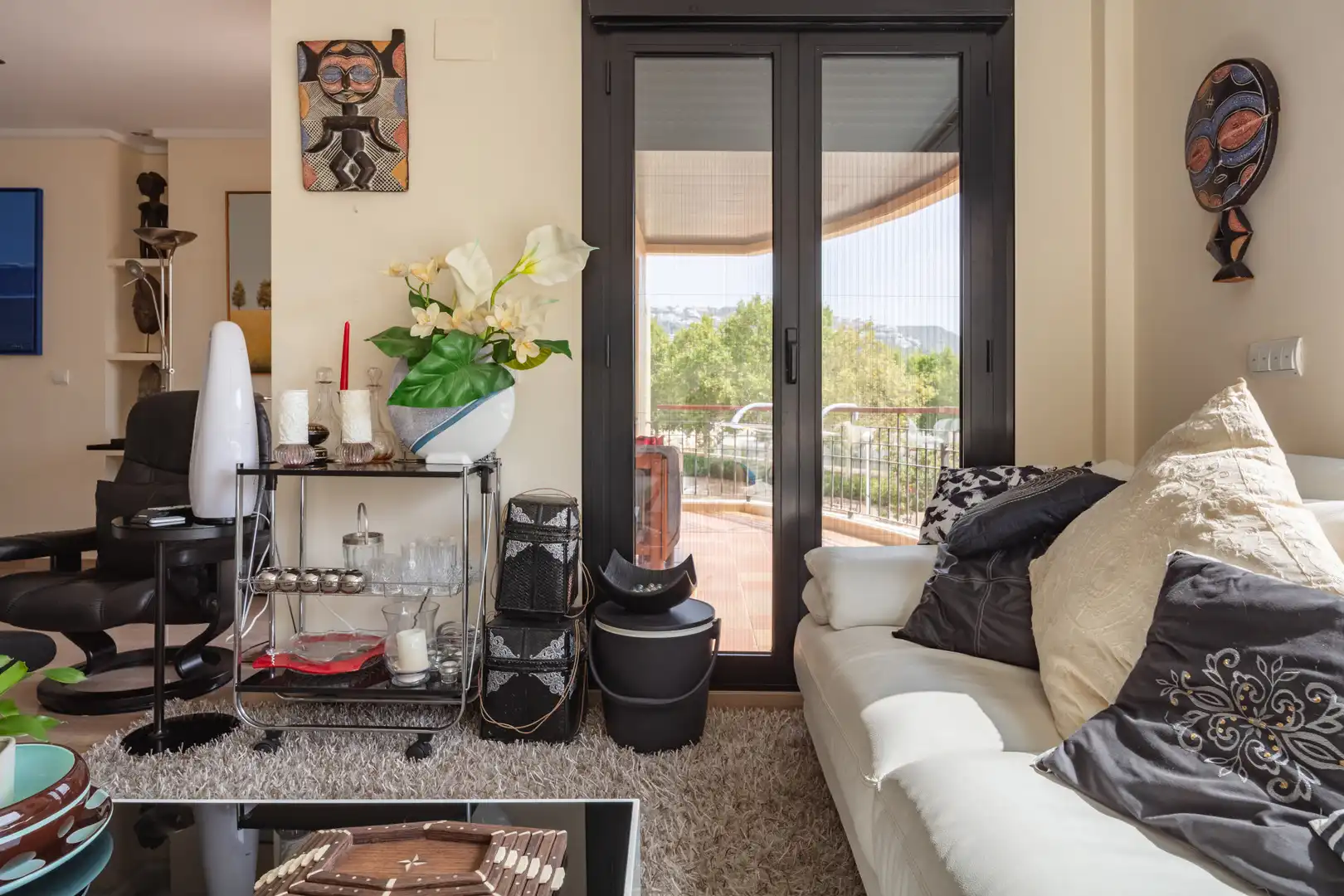 Sala d'estar de Apartament en venda en Jávea / Xàbia amb Aire condicionat, Terrassa i Piscina