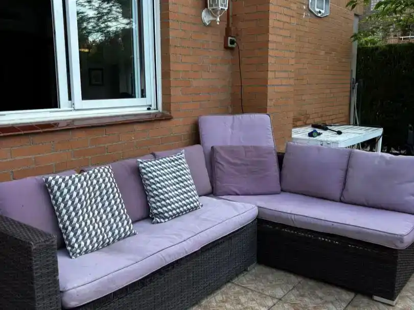 Terraza de Casa o chalet para compartir en Zaragoza con Aire acondicionado, Jardín privado y Parquet