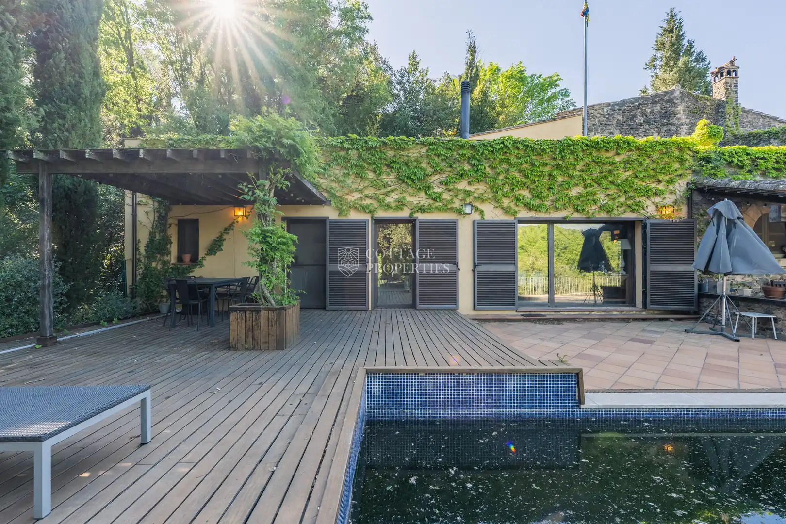 Terrace of Country homes for sale in Foixà  with Air Conditioner, Private garden and Swimming Pool