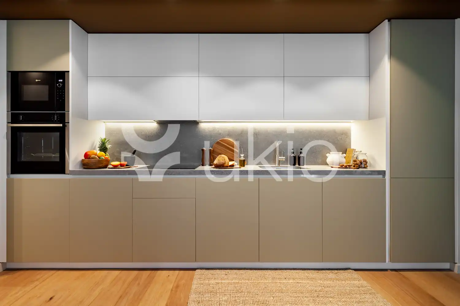 Cuina de Apartament de lloguer en Barcelona amb Aire condicionat, Calefacció i Moblat