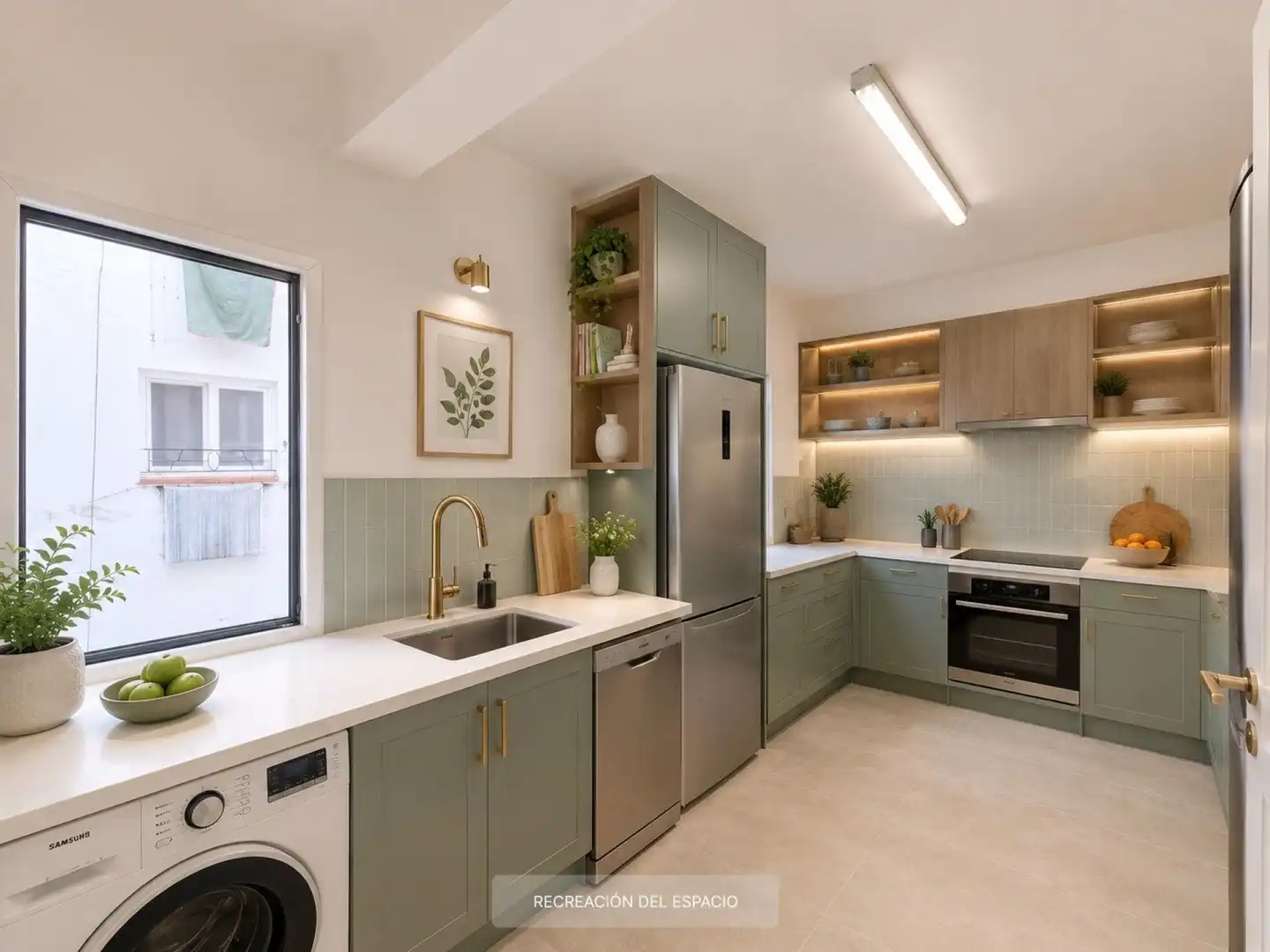 Cocina de Piso en venta en Santander con Calefacción, Terraza y Amueblado