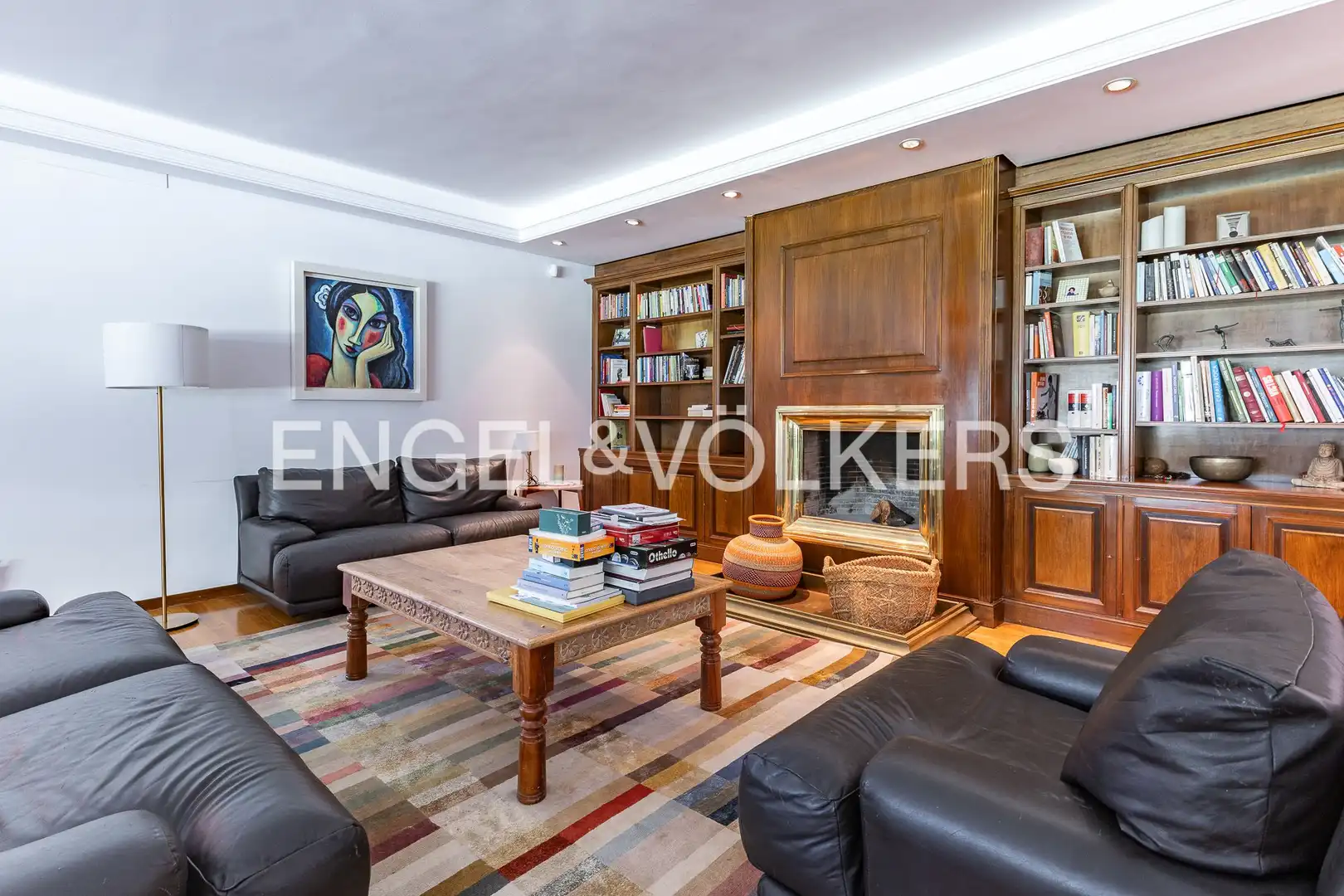 Sala d'estar de Casa o xalet de lloguer en Sant Cugat del Vallès amb Calefacció