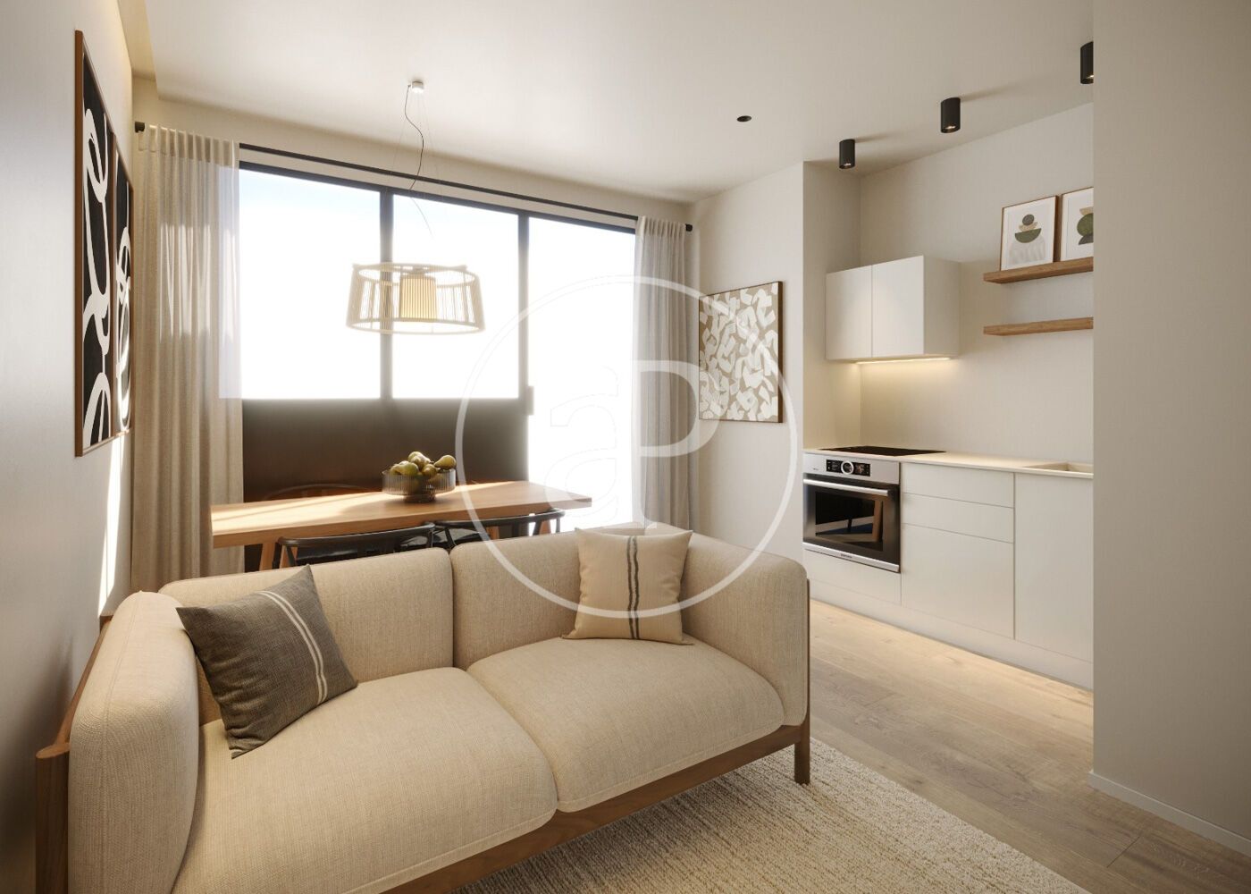 Living room of Loft for sale in  Barcelona Capital  with Heating