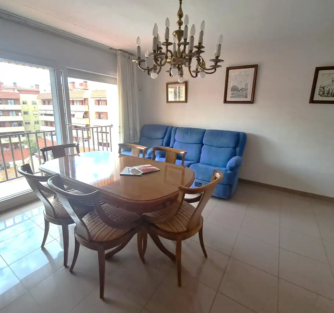 Dining room of Flat for rent in Terrassa  with Heating, Terrace and Furnished