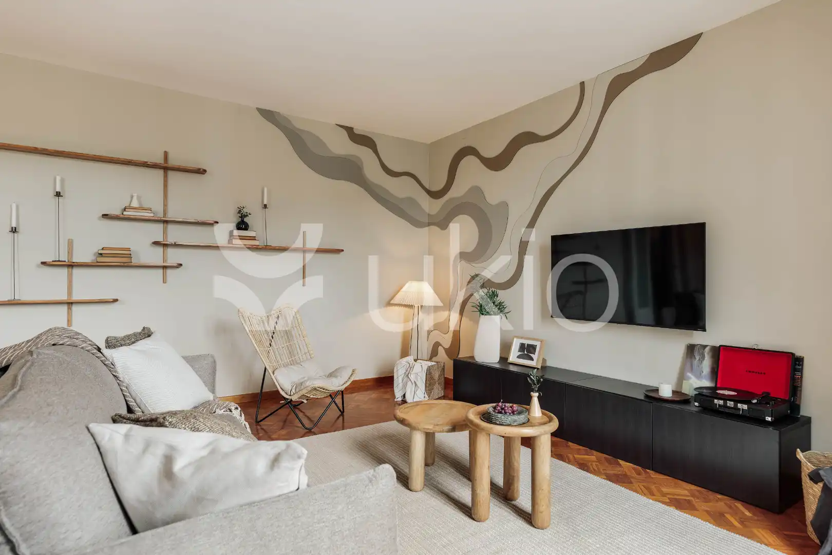 Sala d'estar de Apartament de lloguer en Barcelona amb Aire condicionat, Calefacció i Moblat