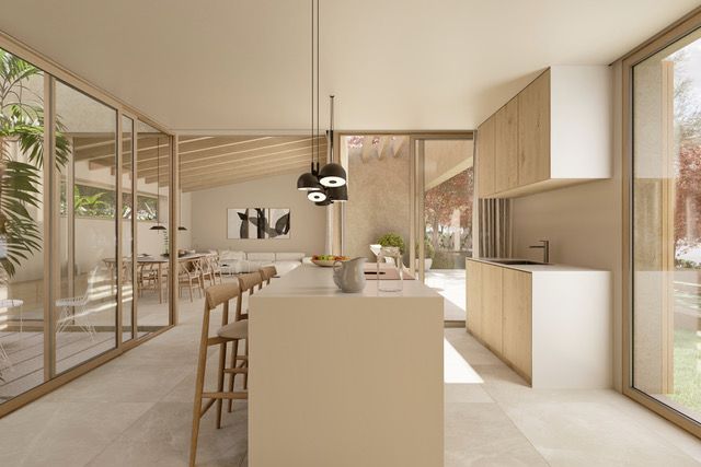 Cuina de Casa o xalet en venda en Marratxí amb Aire condicionat, Jardí privat i Terrassa