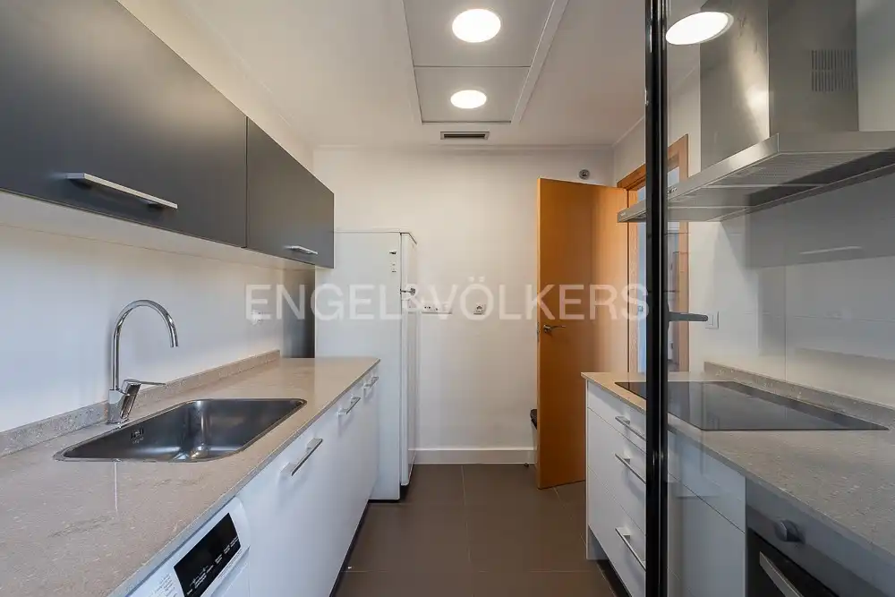 Cuina de Apartament de lloguer en Museros amb Aire condicionat, Calefacció i Parquet