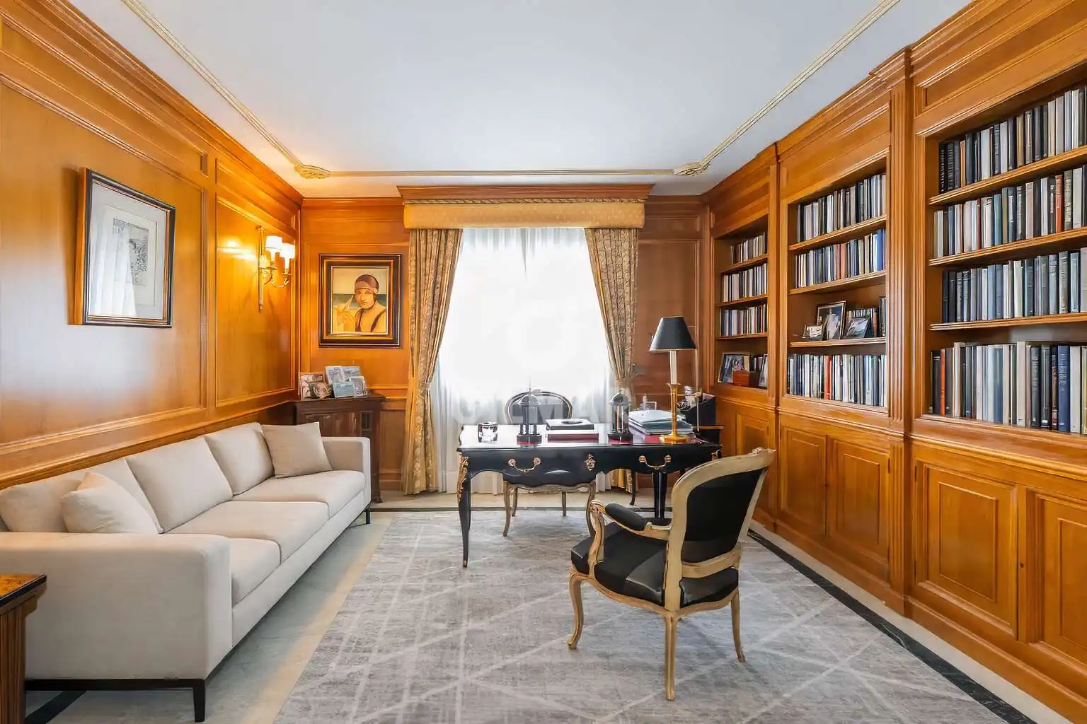 Living room of Houses for sale in Pozuelo de Alarcón  with Heating, Private garden and Swimming Pool