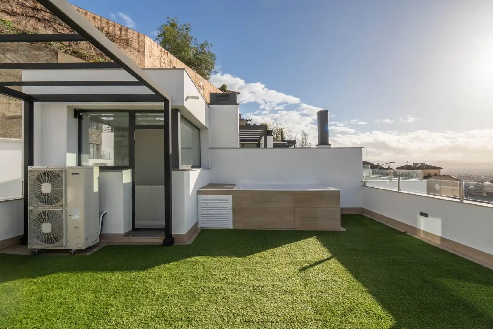 Terraza de Dúplex de alquiler en Granada con Aire acondicionado, Calefacción y Terraza
