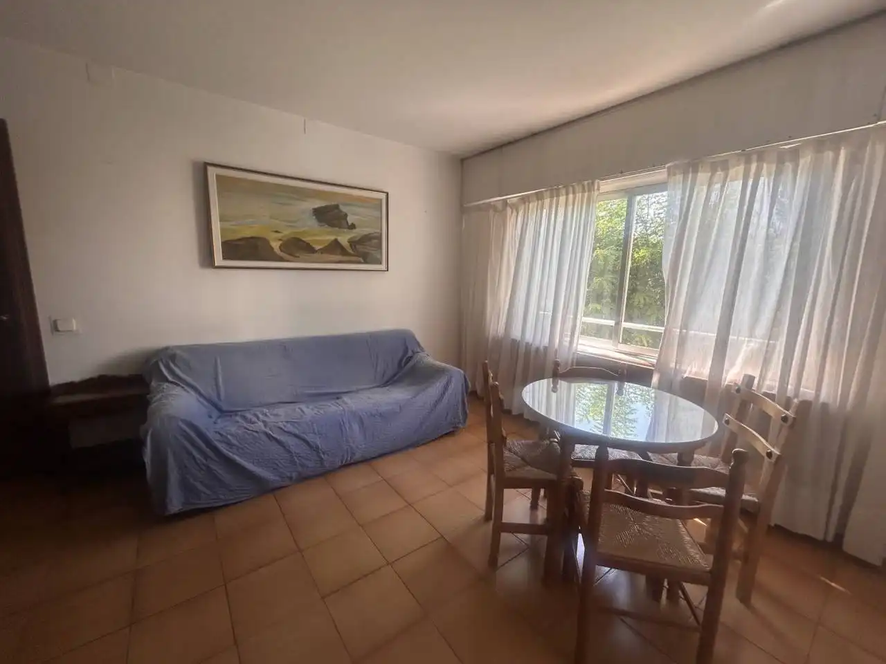Living room of Flat for sale in  Logroño  with Heating, Terrace and Furnished