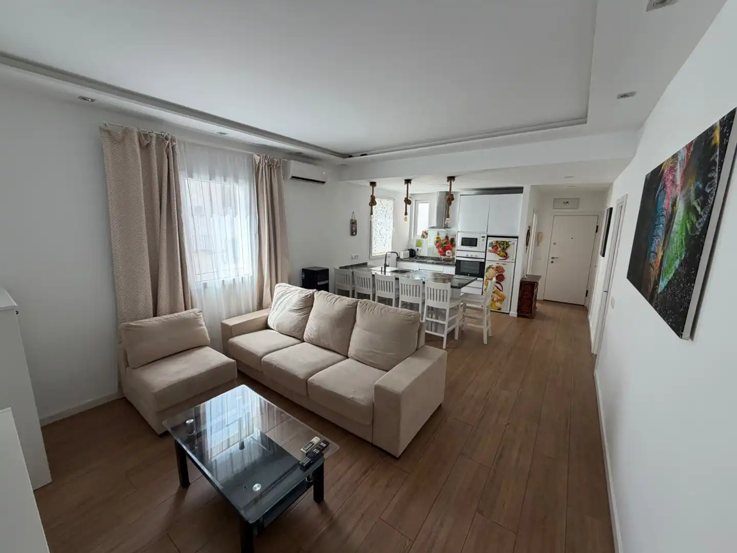 Sala de estar de Piso de alquiler en Málaga con Aire acondicionado, Calefacción y Amueblado