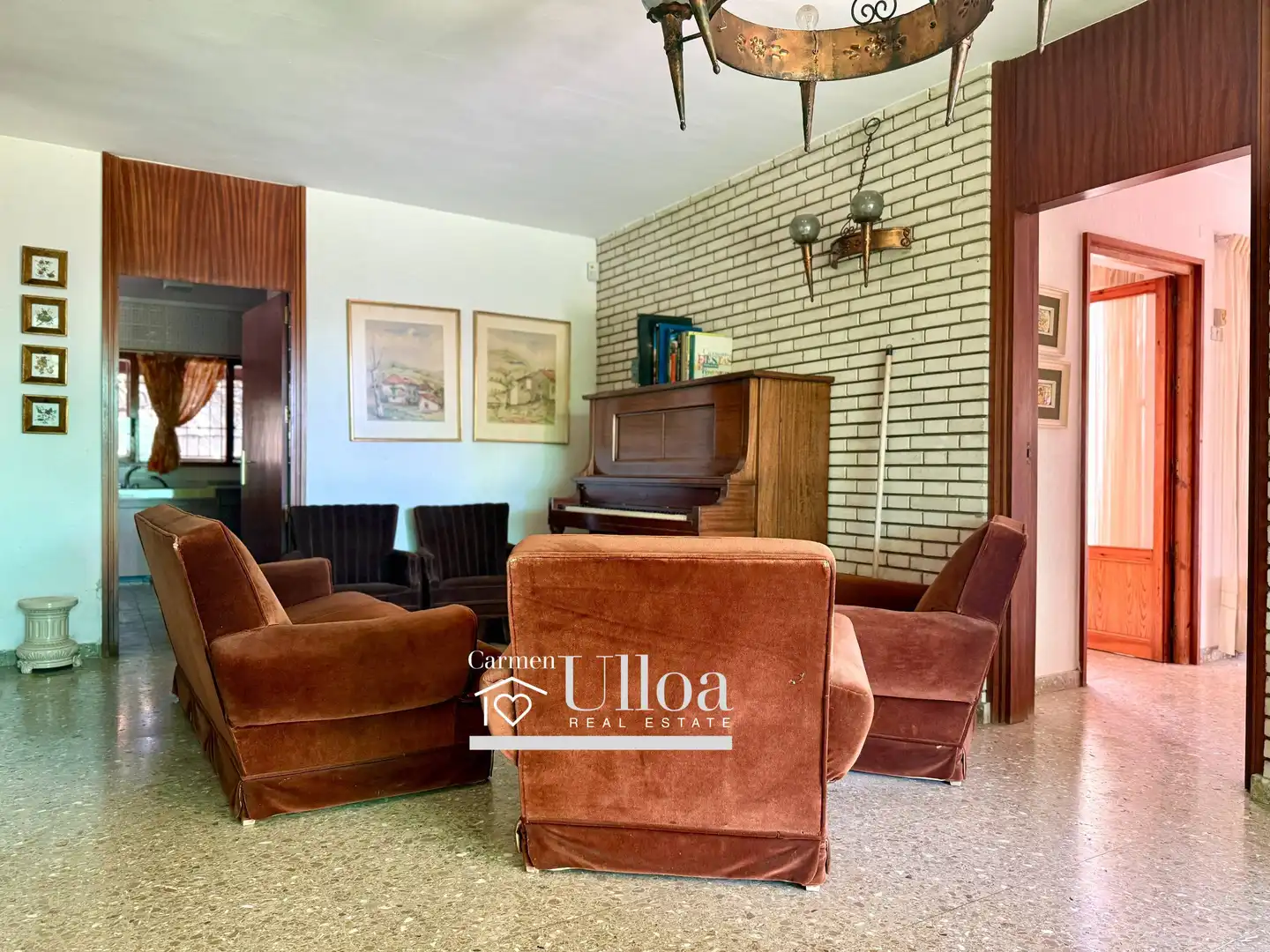 Sala d'estar de Casa o xalet en venda en Alicante / Alacant amb Aire condicionat, Jardí privat i Terrassa