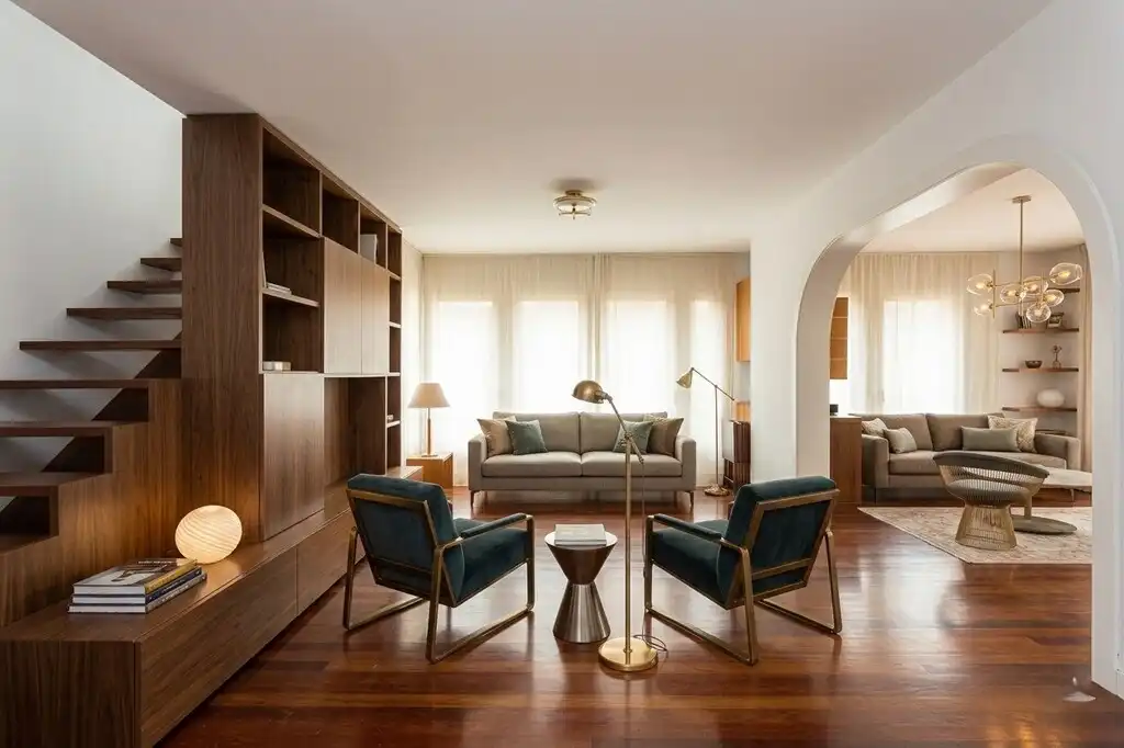 Wohnzimmer von Dachboden zum Verkauf in  Barcelona Capital mit Terrasse und Schwimmbad