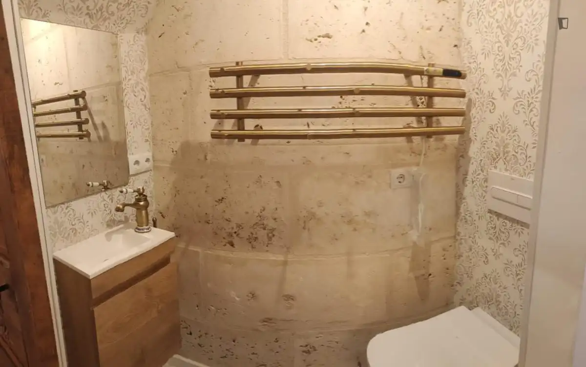 Bany de Apartament de lloguer en  Palma de Mallorca amb Aire condicionat, Moblat i Rentadora