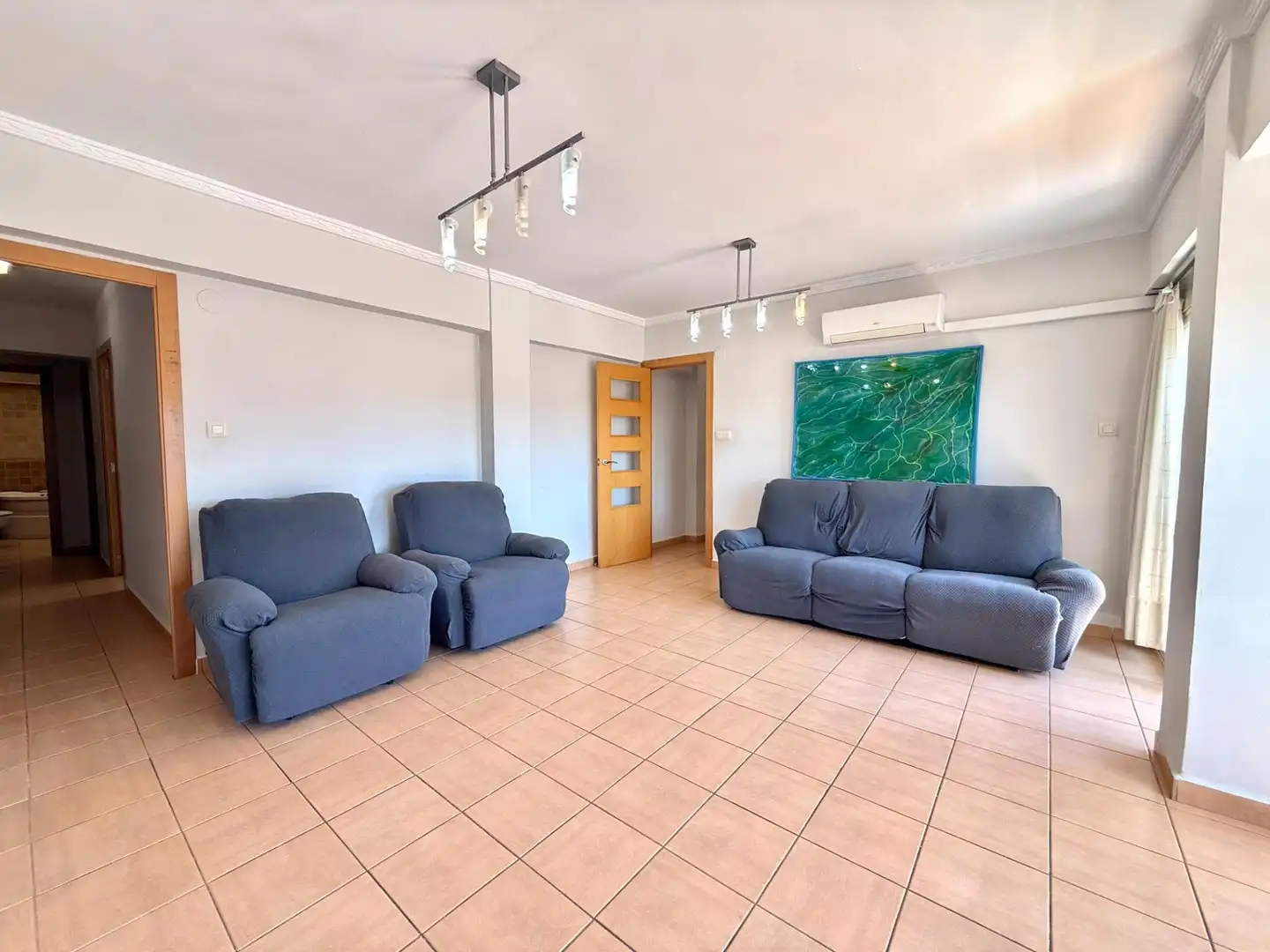 Living room of Flat for sale in Benifaió  with Air Conditioner, Storage room and Furnished