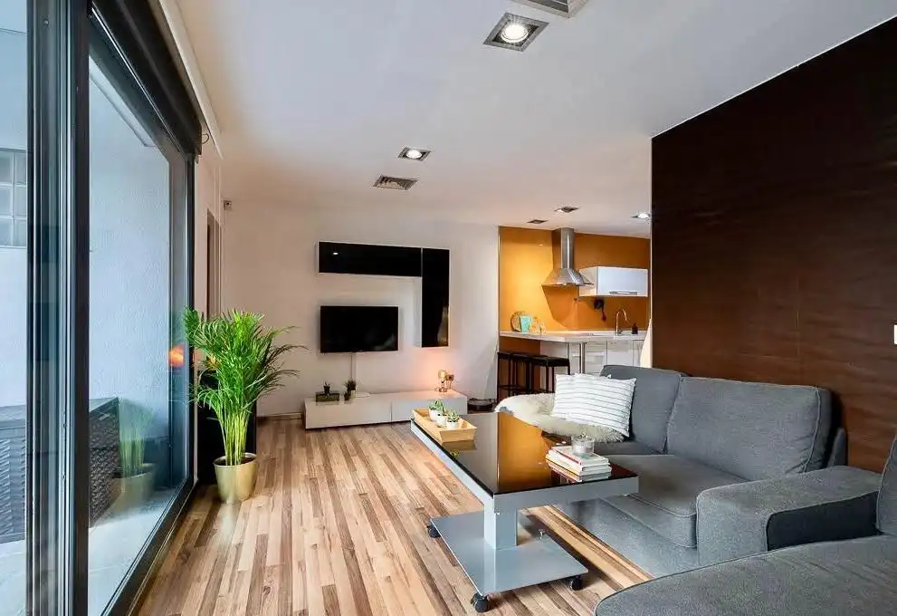 Sala d'estar de Pis de lloguer en Valencia amb Aire condicionat, Parquet i Terrassa