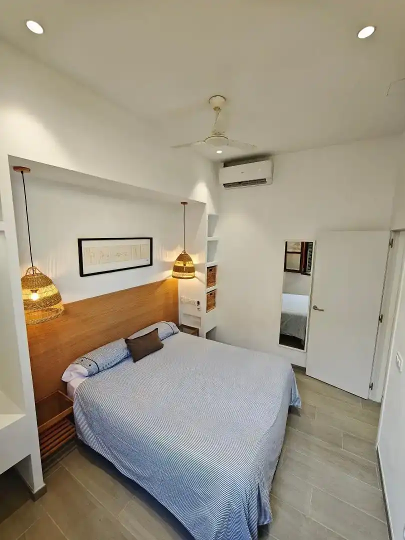 Schlafzimmer von Wohnungen zur Miete in  Palma de Mallorca mit Klimaanlage, Privatgarten und Abstellraum