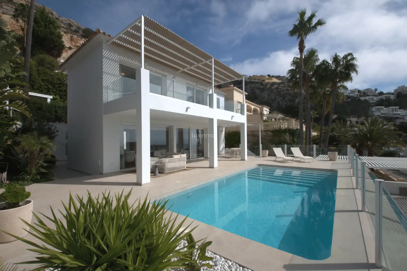 Vista exterior de Casa o chalet en venta en Altea con Aire acondicionado, Terraza y Piscina