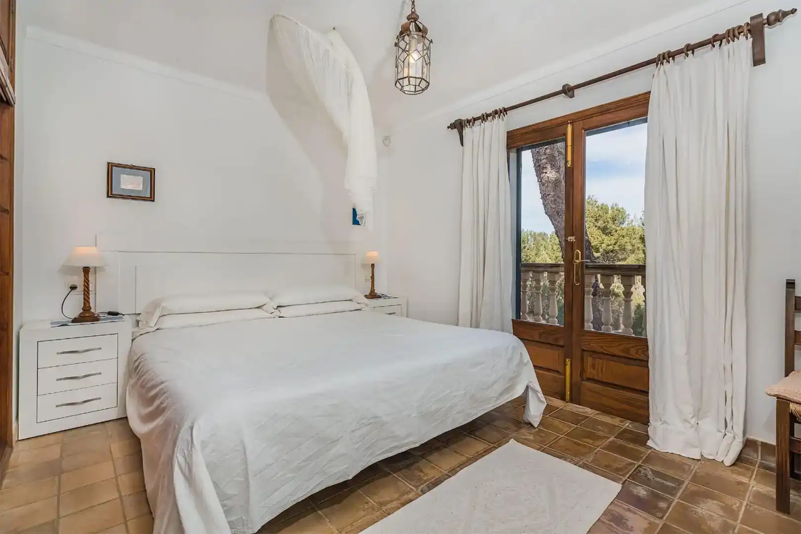 Dormitori de Casa o xalet de lloguer en Pollença amb Aire condicionat, Jardí privat i Piscina