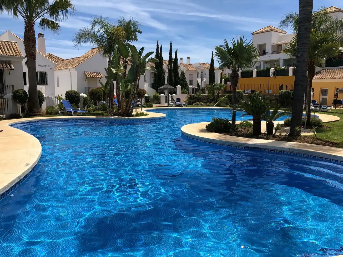 Swimming pool of Flat for rent in Marbella  with Air Conditioner, Furnished and Oven