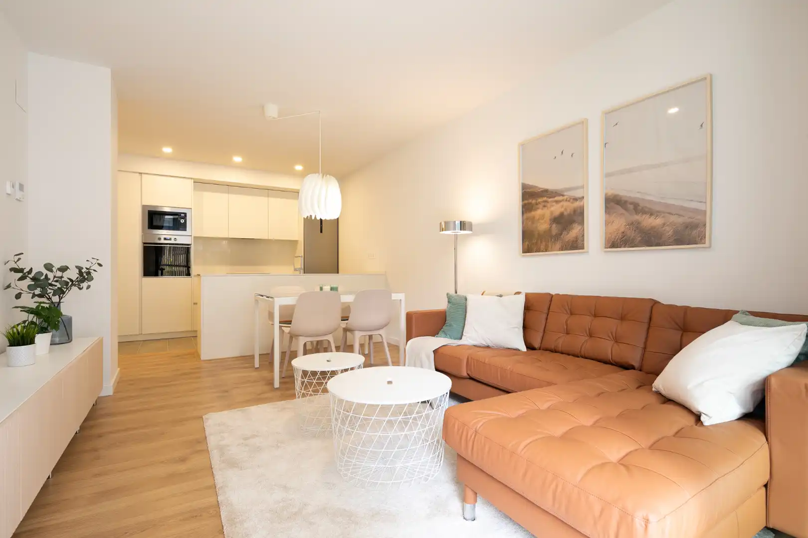 Sala de estar de Apartamento en venta en Badalona con Aire acondicionado, Amueblado y Horno
