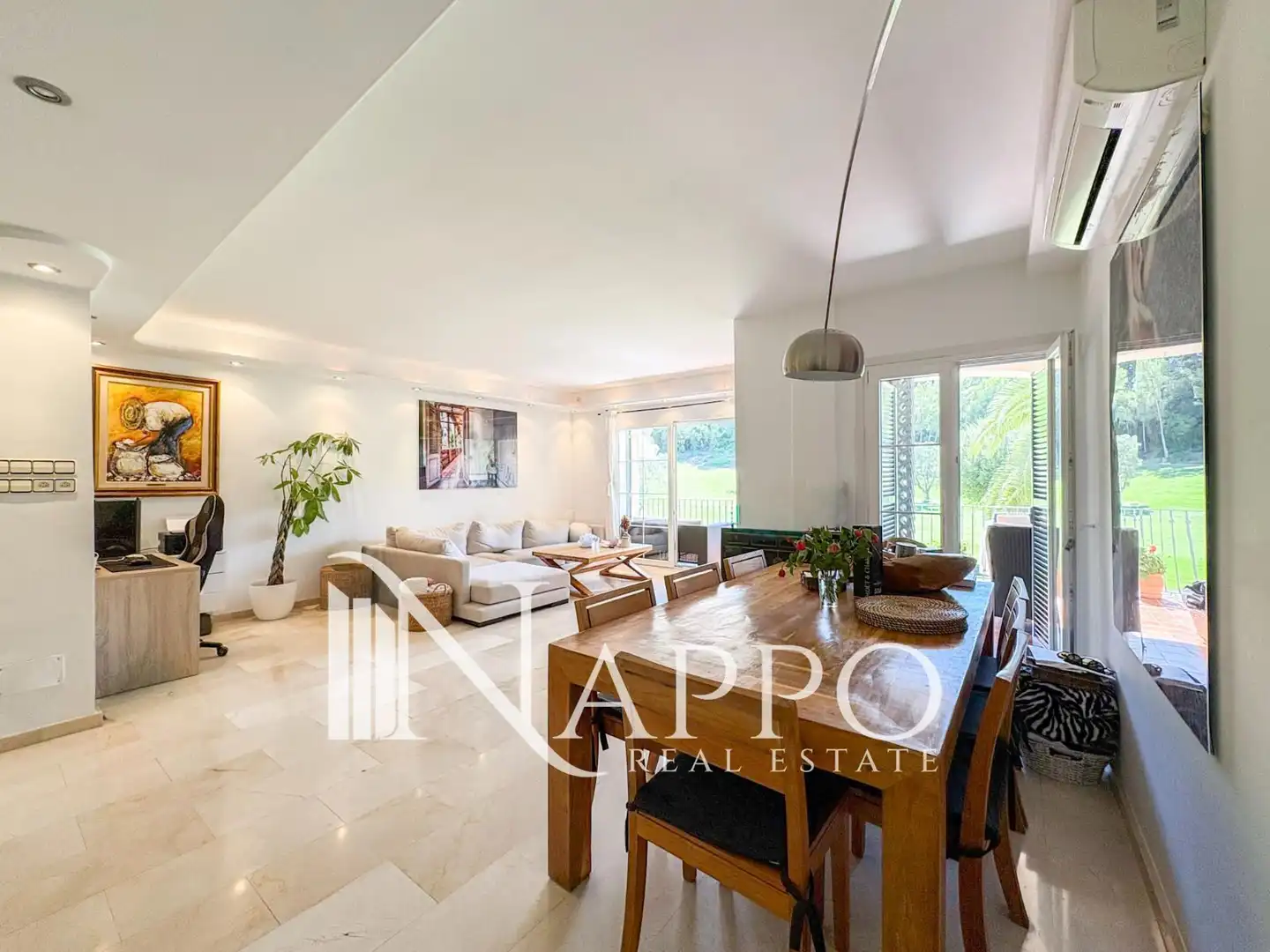 Wohnzimmer von Wohnung zur Miete in Calvià mit Klimaanlage, Heizung und Terrasse
