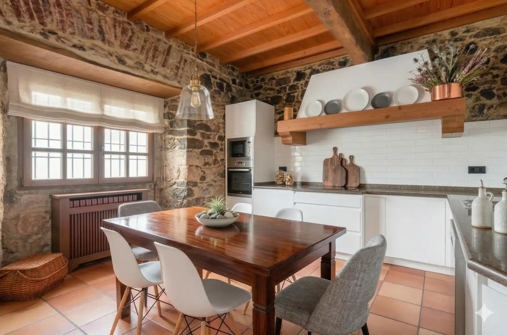 Cocina de Casa o chalet en venta en Avilés con Calefacción, Jardín privado y Terraza