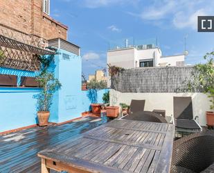 Terrace of Flat to rent in  Barcelona Capital  with Air Conditioner, Heating and Furnished
