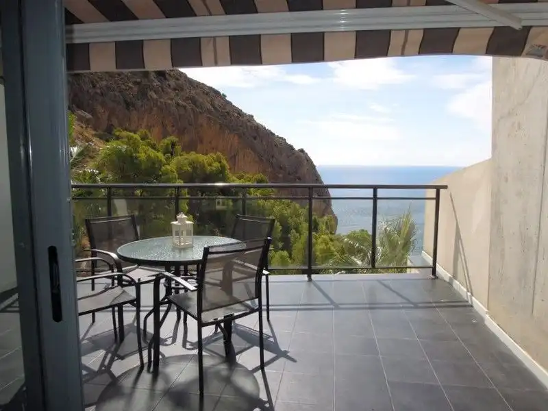Terrasse von Maisonette zur Miete in Calpe / Calp mit Klimaanlage, Heizung und Terrasse