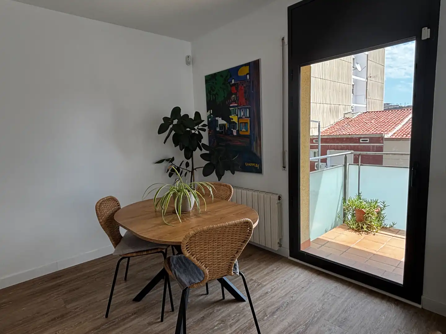 Balcony of Flat for sale in Terrassa  with Air Conditioner, Heating and Parquet flooring