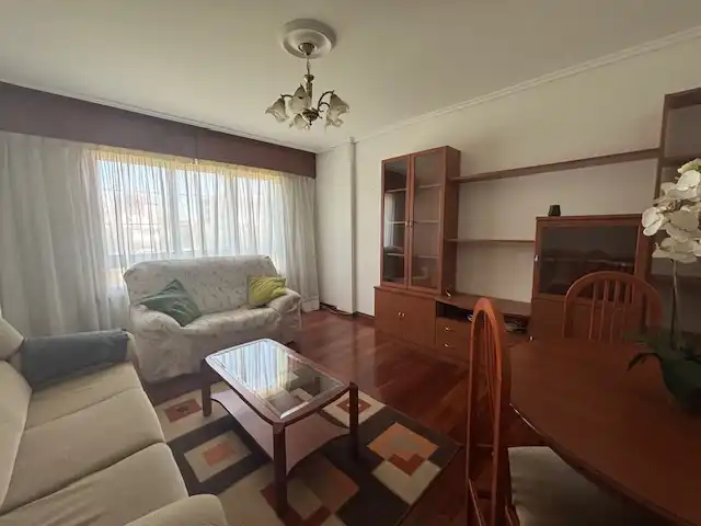 Living room of Flat for rent in Ferrol  with Heating, Parquet flooring and Storage room