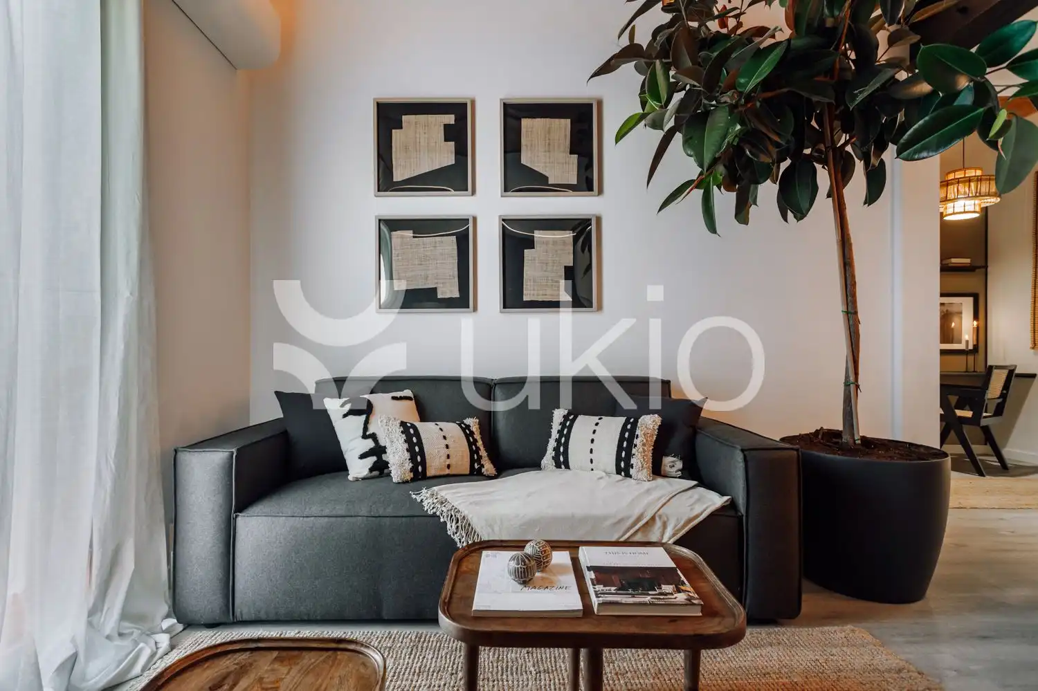 Living room of Apartments for rent in Barcelona  with Air Conditioner, Heating and Furnished