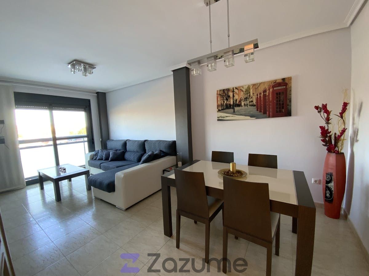 Sala d'estar de Pis de lloguer en  Valencia Capital amb Aire condicionat, Terrassa i Moblat