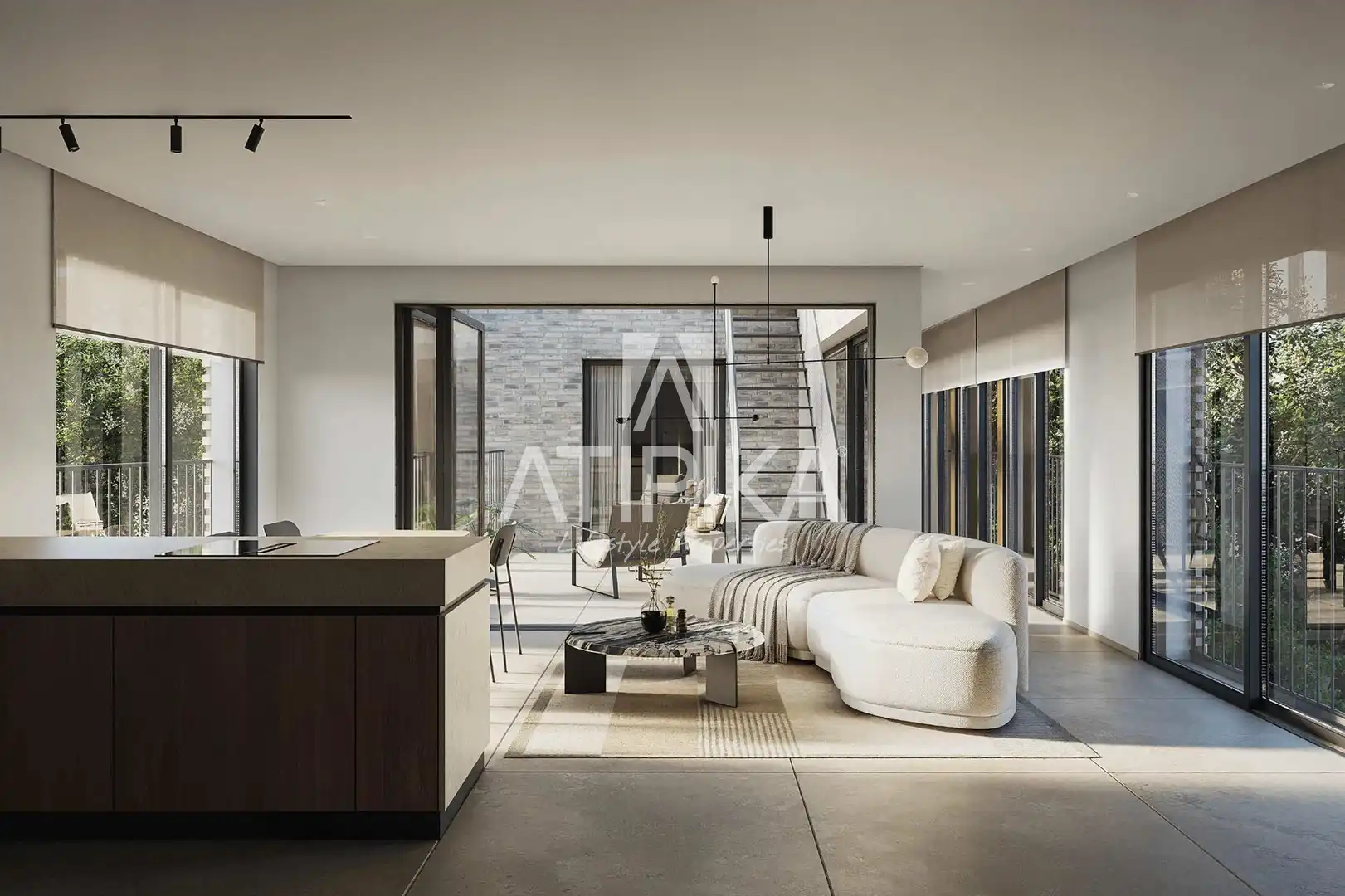 Living room of Attic for sale in Sant Cugat del Vallès  with Air Conditioner, Heating and Parquet flooring