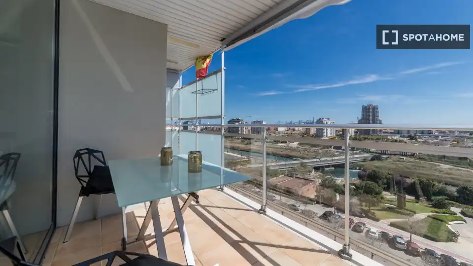 Terrasse von Wohnung zur Miete in Valencia mit Klimaanlage, Heizung und Möbliert