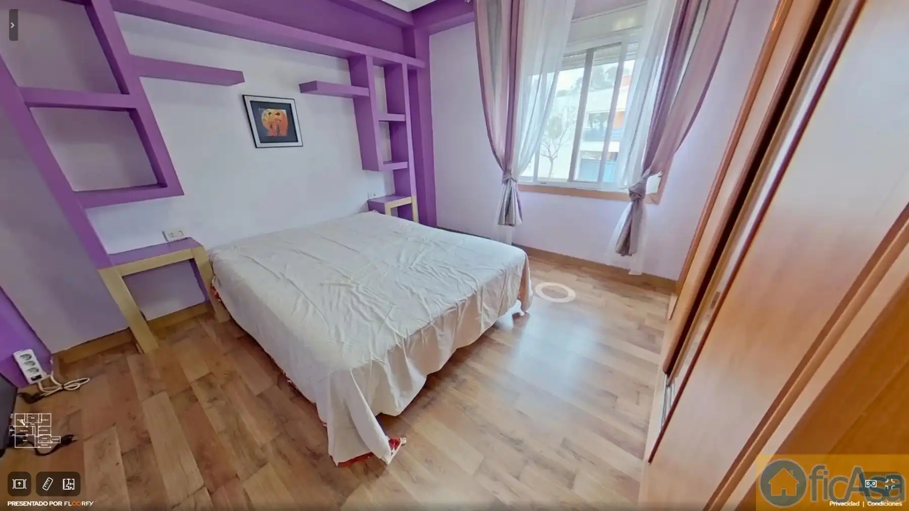 Bedroom of Flat for sale in Castellón de la Plana / Castelló de la Plana  with Air Conditioner, Parquet flooring and Balcony