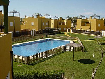Swimming pool of Single-family semi-detached to rent in Rota  with Air Conditioner, Private garden and Terrace