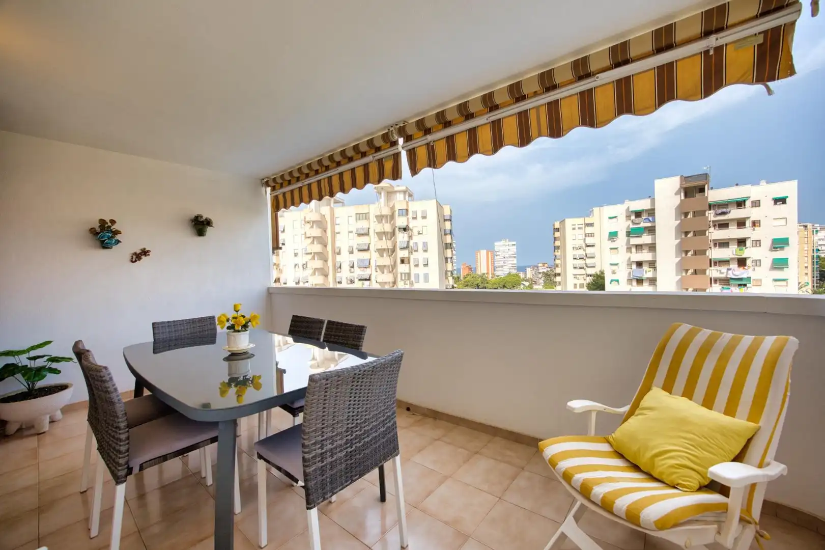 Terrace of Flat for sale in Alicante / Alacant  with Air Conditioner, Private garden and Balcony