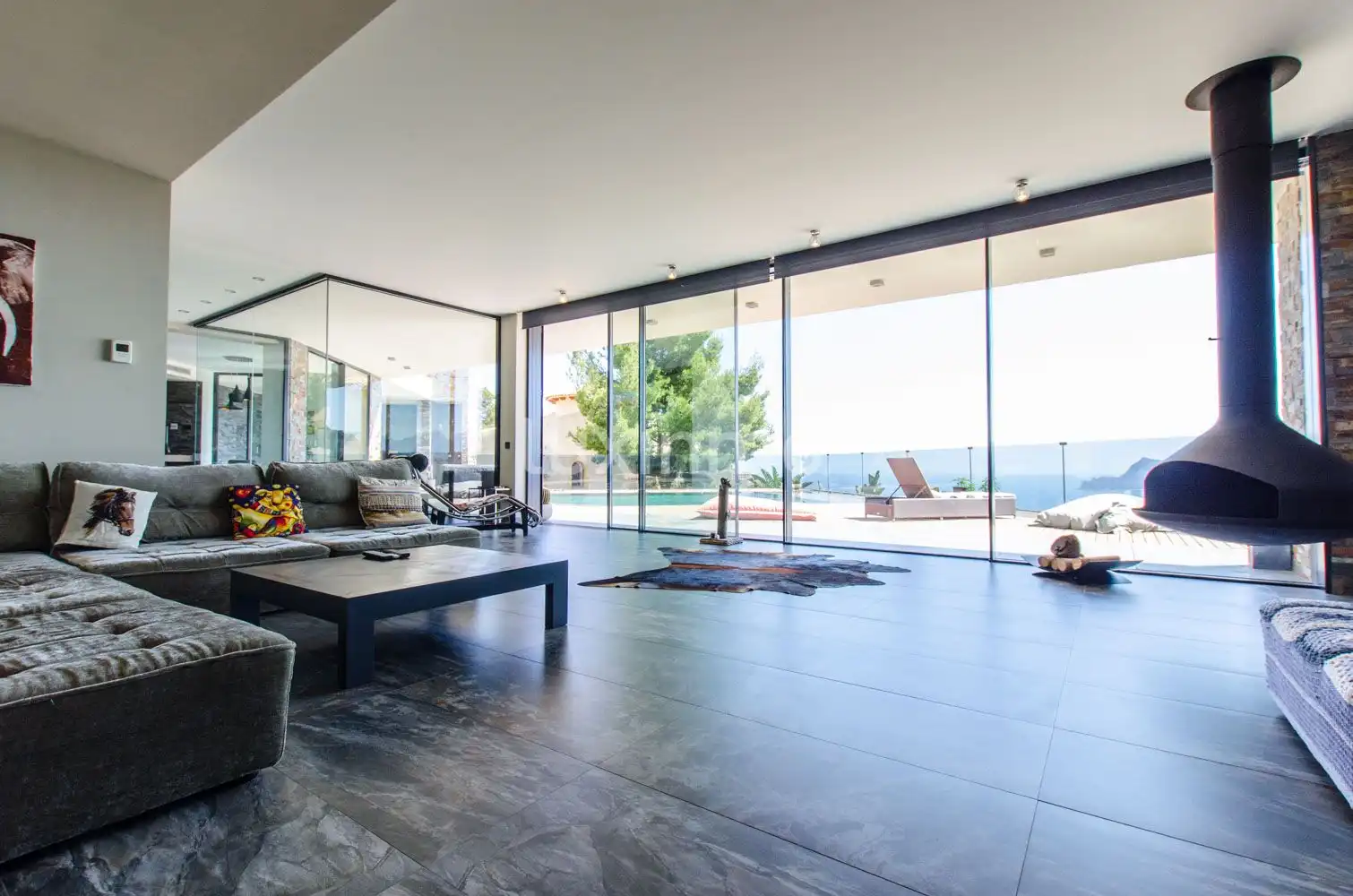 Wohnzimmer von Haus oder Chalet zum Verkauf in Altea mit Klimaanlage, Heizung und Privatgarten